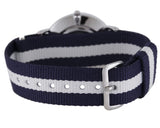 Daniel Wellington Classy Glasgow White Dial Two Tone Nylon Strap Watch For Women - DW00100082