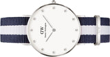 Daniel Wellington Classy Glasgow White Dial Two Tone Nylon Strap Watch For Women - DW00100082