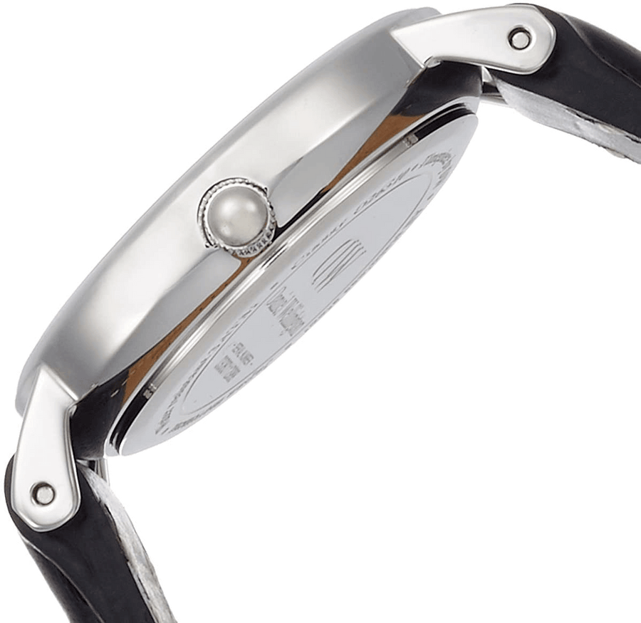 Daniel Wellington Classy Sheffield White Dial Black Leather Strap Watch For Women - DW00100068