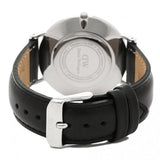 Daniel Wellington Classy Sheffield White Dial Black Leather Strap Watch For Women - DW00100080