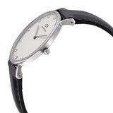 Daniel Wellington Classy Sheffield White Dial Black Leather Strap Watch For Women - DW00100080