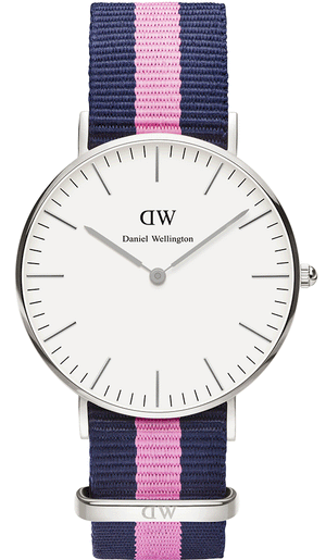 Daniel Wellington Classy Winchester White Dial Two Tone NATO Strap Watch For Women - DW00100081