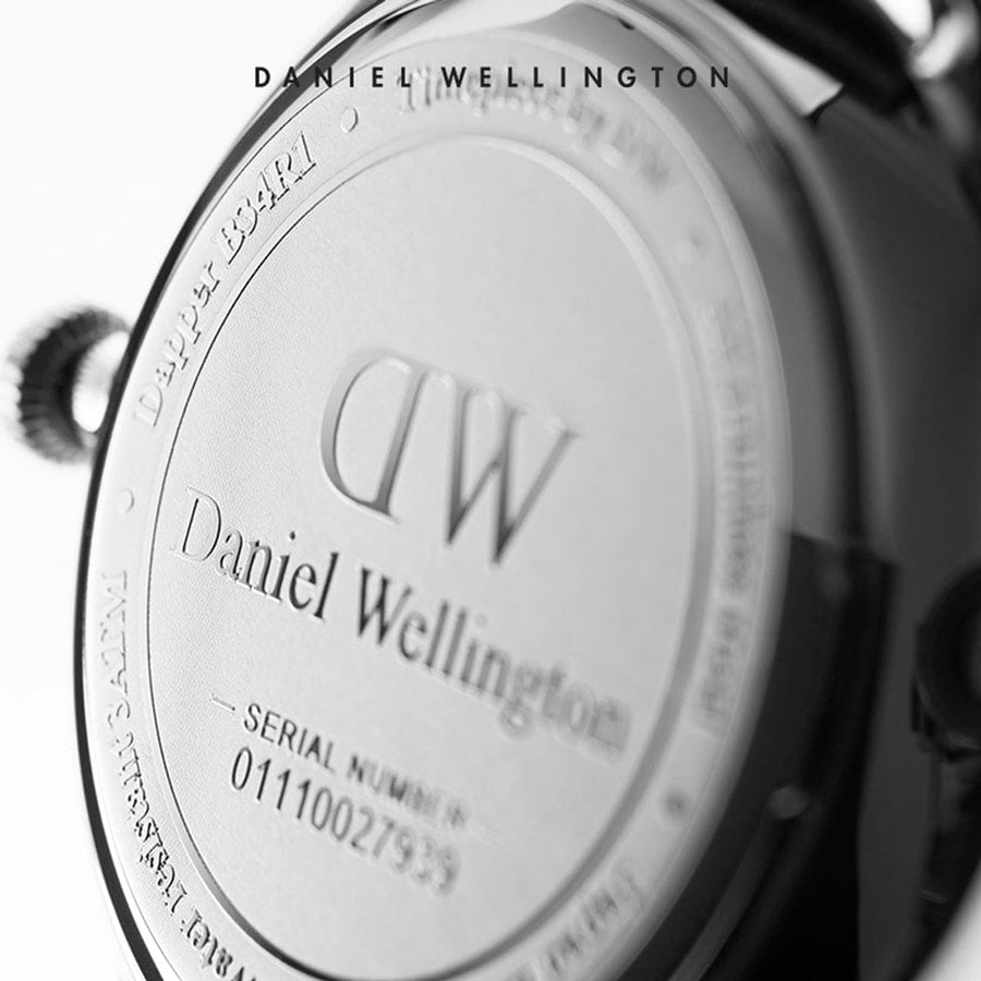 Daniel Wellington Dapper Bristol White Dial Brown Leather Strap Watch For Women - DW00100098