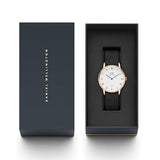 Daniel Wellington Dapper Cornwall White Dial Black Nylon Strap Watch For Men - DW00100261