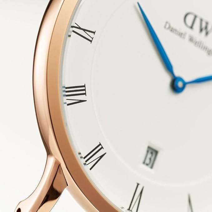 Daniel Wellington Dapper Cornwall White Dial Black Nylon Strap Watch For Men - DW00100261