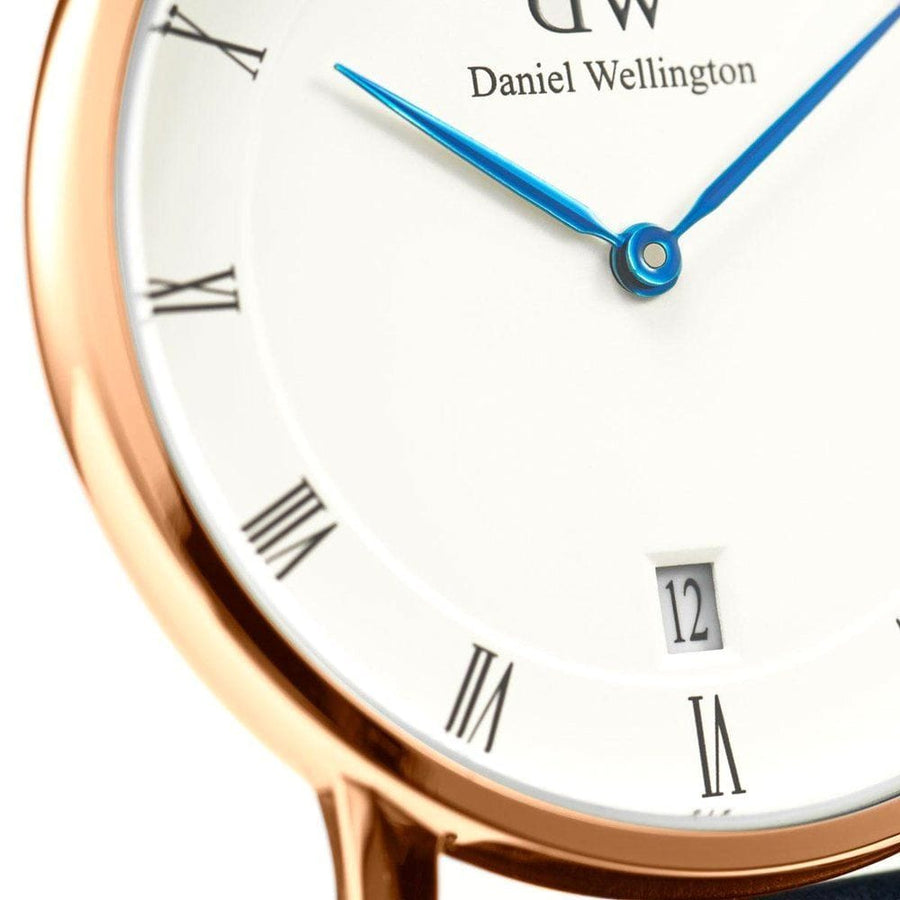 Daniel Wellington Dapper Cornwall White Dial Black Nylon Strap Watch For Women - DW00100263