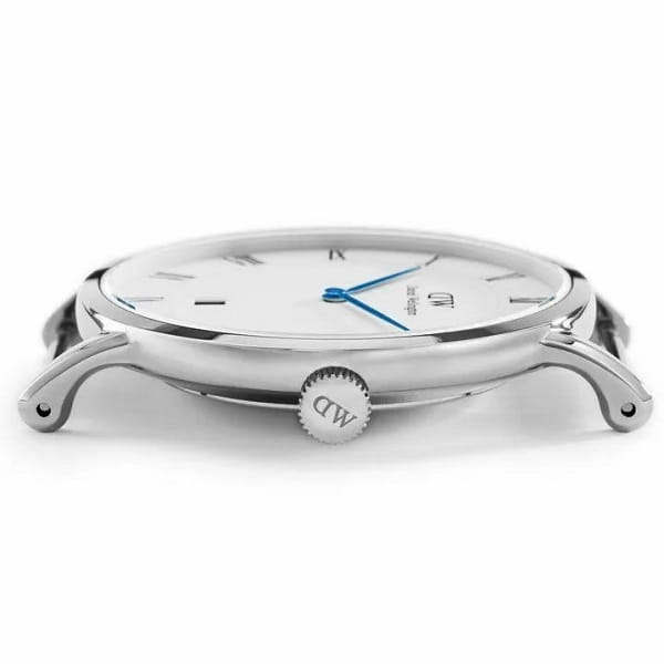 Daniel Wellington Dapper Cornwall White Dial Blue Nylon Strap Watch For Men - DW00100262