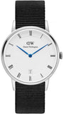 Daniel Wellington Dapper Cornwall White Dial Blue Nylon Strap Watch For Men - DW00100262
