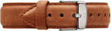 Daniel Wellington Dapper Durham Analog White Dial Brown Leather Strap Watch For Women - DW00100114