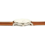 Daniel Wellington Dapper Durham Analog White Dial Brown Leather Strap Watch For Women - DW00100114