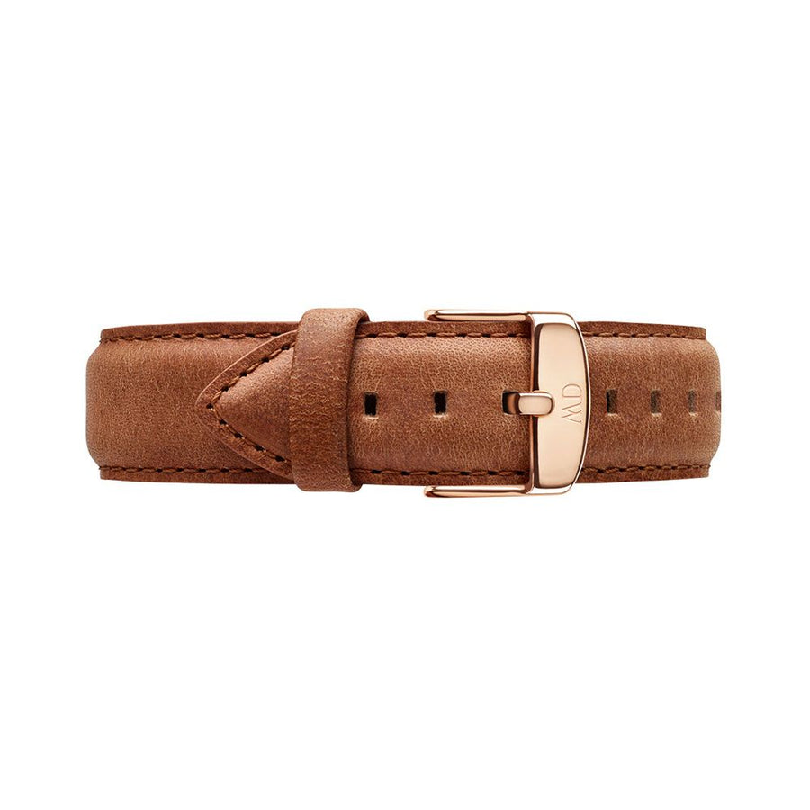 Daniel Wellington Dapper Durham White Dial Brown Leather Strap Watch For Men - DW00100115