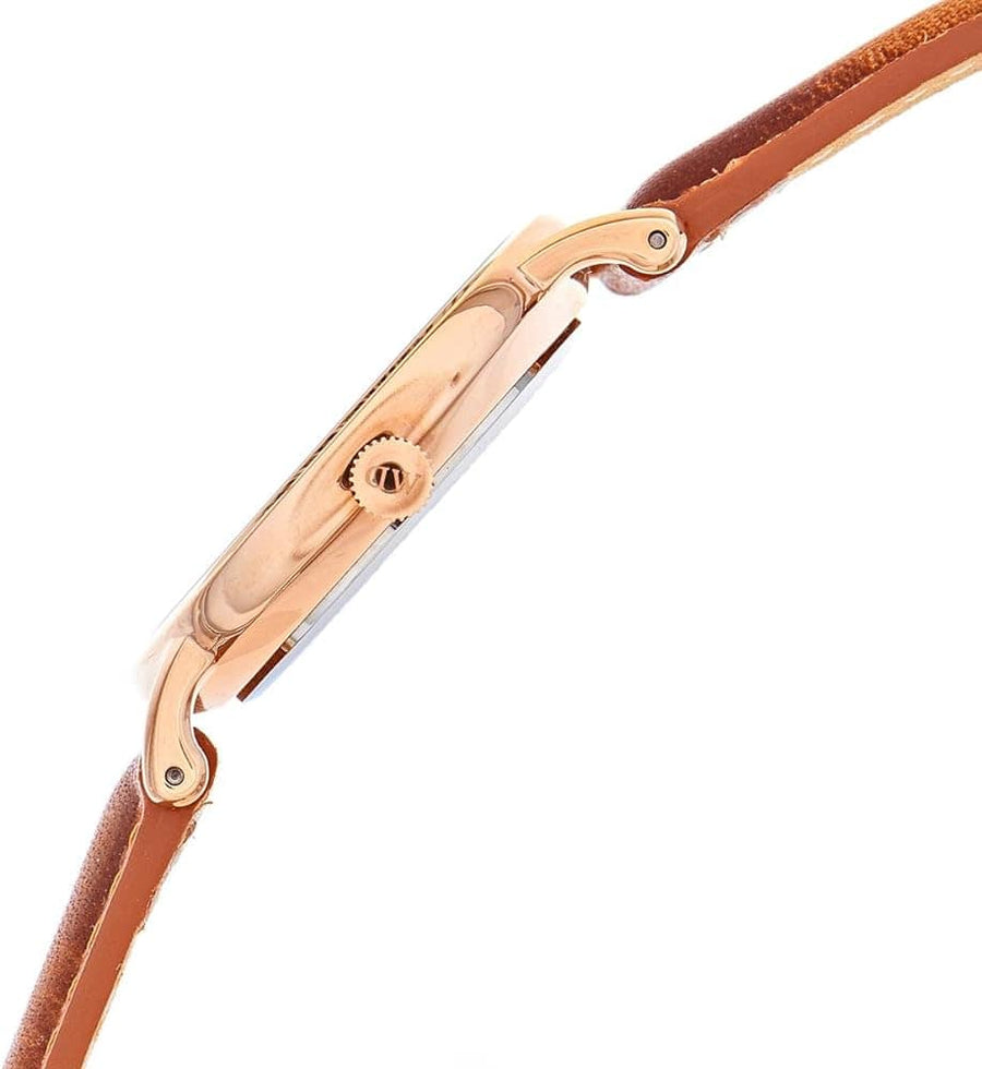 Daniel Wellington Dapper Durham White Dial Brown Leather Strap Watch For Women - DW00100113