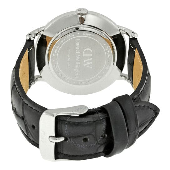 Daniel Wellington Dapper Reading White Dial Black Leather Strap Watch For Men - DW00100108