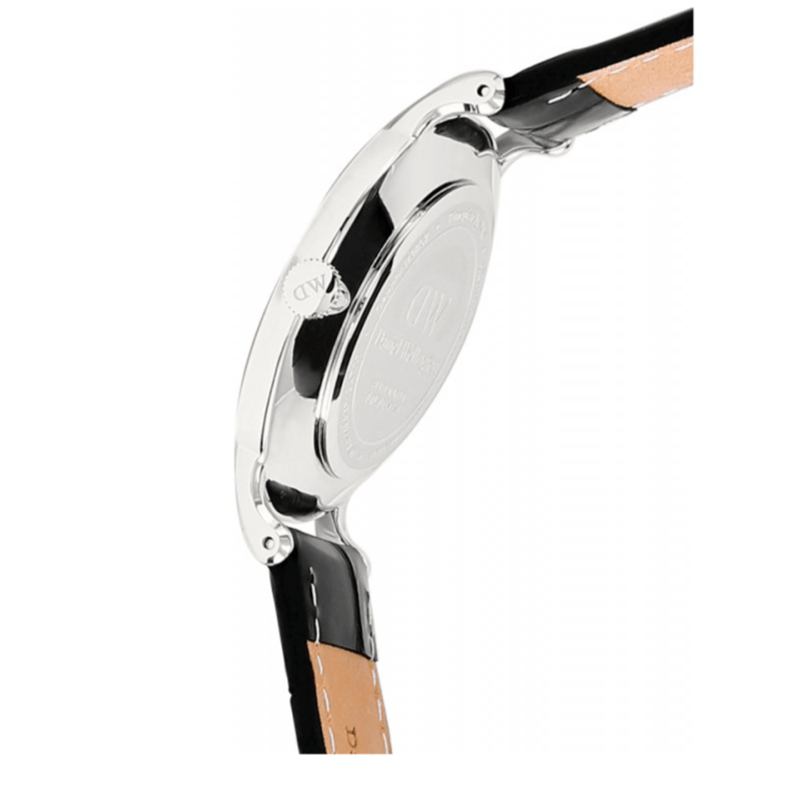 Daniel Wellington Dapper Reading White Dial Black Leather Strap Watch For Men - DW00100108