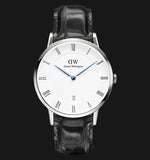Daniel Wellington Dapper Reading White Dial Black Leather Strap Watch For Men - DW00100108