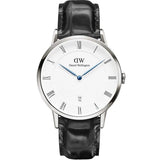 Daniel Wellington Dapper Reading White Dial Black Leather Strap Watch For Men - DW00100108