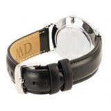 Daniel Wellington Dapper Sheffield White Dial Black Leather Strap Watch For Men - DW00100088