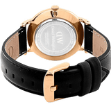 Daniel Wellington Dapper Sheffield White Dial Black Leather Strap Watch For Men - DW00100092