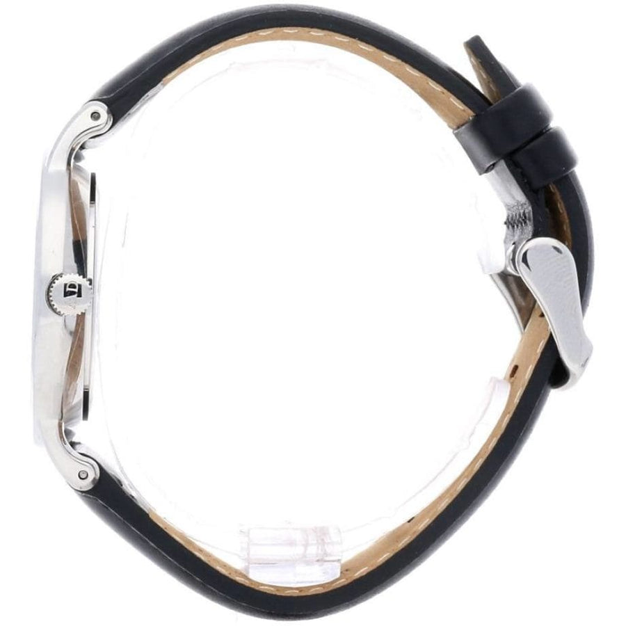 Daniel Wellington Dapper Sheffield White Dial Black Leather Strap Watch For Women - DW00100096