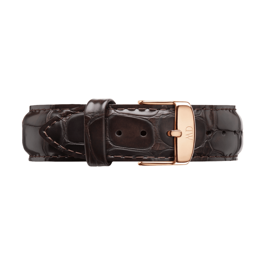 Daniel Wellington Dapper York White Dial Brown Leather Strap Watch For Men - DW00100085