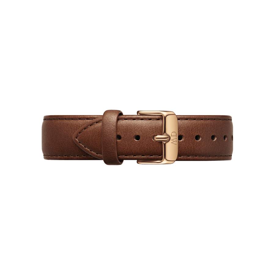 Daniel Wellington Iconic Chronograph Blue Dial Brown Leather Strap Watch For Men - DW00100639