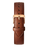 Daniel Wellington Iconic Chronograph Blue Dial Brown Leather Strap Watch For Men - DW00100639