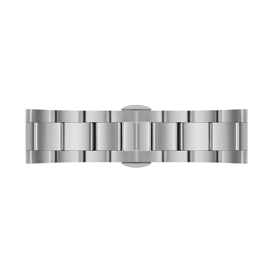 Daniel Wellington Iconic Chronograph Link Blue Dial Silver Steel Strap Watch For Men - DW00100644