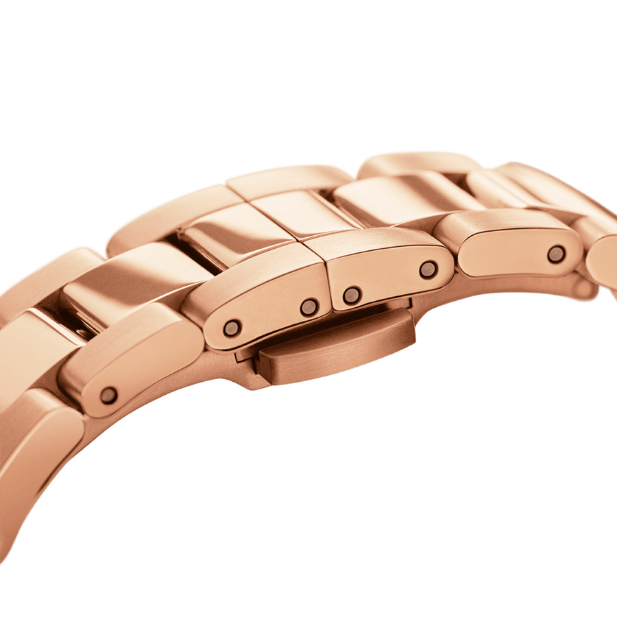 Daniel Wellington Iconic Donna Pink Dial Rose Gold Steel Strap Watch For Women - DW00100331