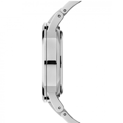 Daniel Wellington Iconic Link Black Dial Silver Steel Strap Watch for Women - DW00100204