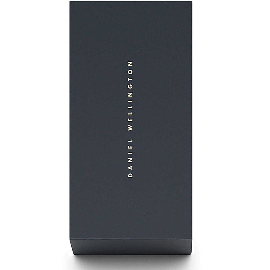 Daniel Wellington Iconic Link Black Dial Silver Steel Strap Watch For Women - DW00100206