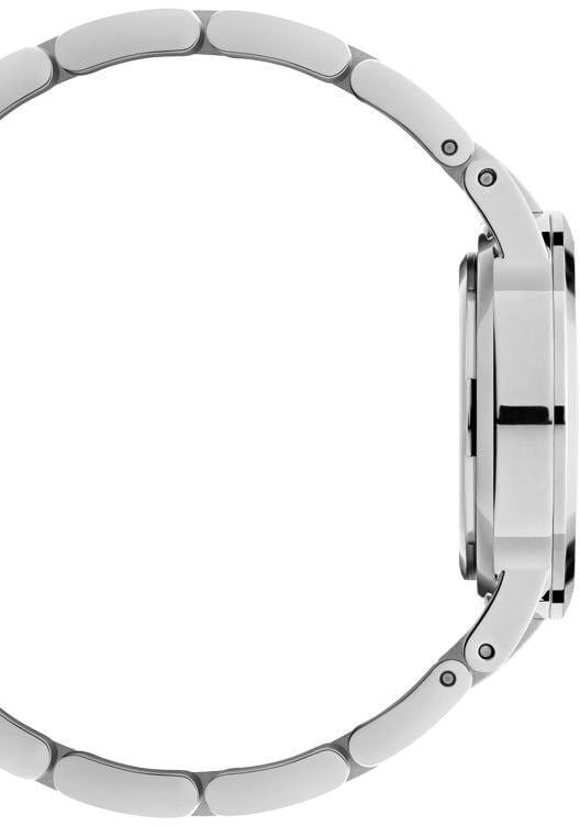 Daniel Wellington Iconic Link Black Dial Silver Steel Strap Watch For Women - DW00100208