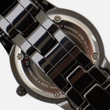 Daniel Wellington Iconic Link Ceramic Black Dial Black Steel Strap Watch For Women - DW00100414