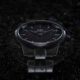 Daniel Wellington Iconic Link Ceramic Black Dial Black Steel Strap Watch For Women - DW00100415