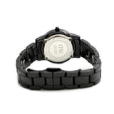 Daniel Wellington Iconic Link Ceramic Black Dial Black Steel Strap Watch For Women - DW00100415
