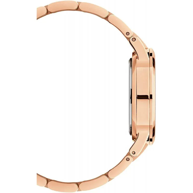 Daniel Wellington Iconic Link White Dial Rose Gold Steel Strap Watch for Women - DW00100213