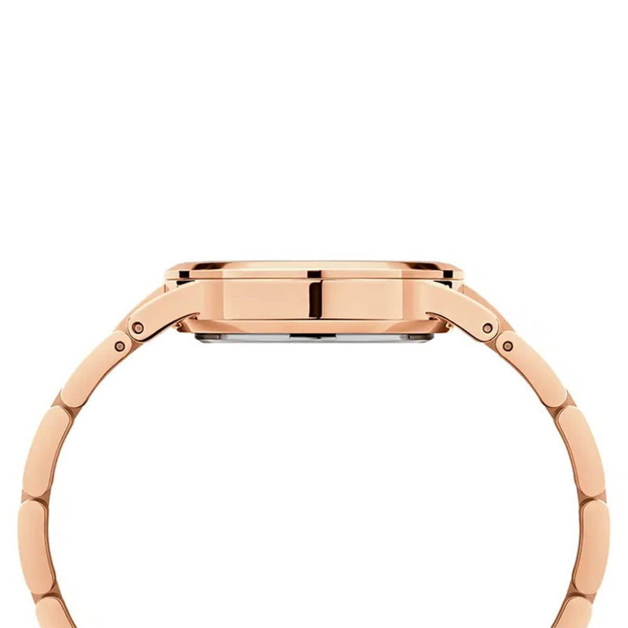 Daniel Wellington Iconic Link Emerald Green Dial Rose Gold Steel Strap Watch For Women - DW00100421