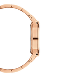 Daniel Wellington Iconic Link Grey Dial Rose Gold Steel Strap Watch For Women - DW00100336