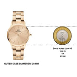 Daniel Wellington Iconic Link Unitone Rose Gold Dial Rose Gold Steel Strap Watch For Women - DW00100401