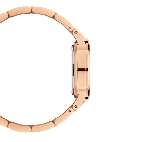 Daniel Wellington Iconic Link Unitone Rose Gold Dial Rose Gold Steel Strap Watch For Women - DW00100401