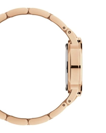 Daniel Wellington Iconic Link Unitone Rose Gold Dial Rose Gold Steel Strap Watch For Women - DW00100401