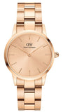 Daniel Wellington Iconic Link Unitone Rose Gold Dial Rose Gold Steel Strap Watch For Women - DW00100401