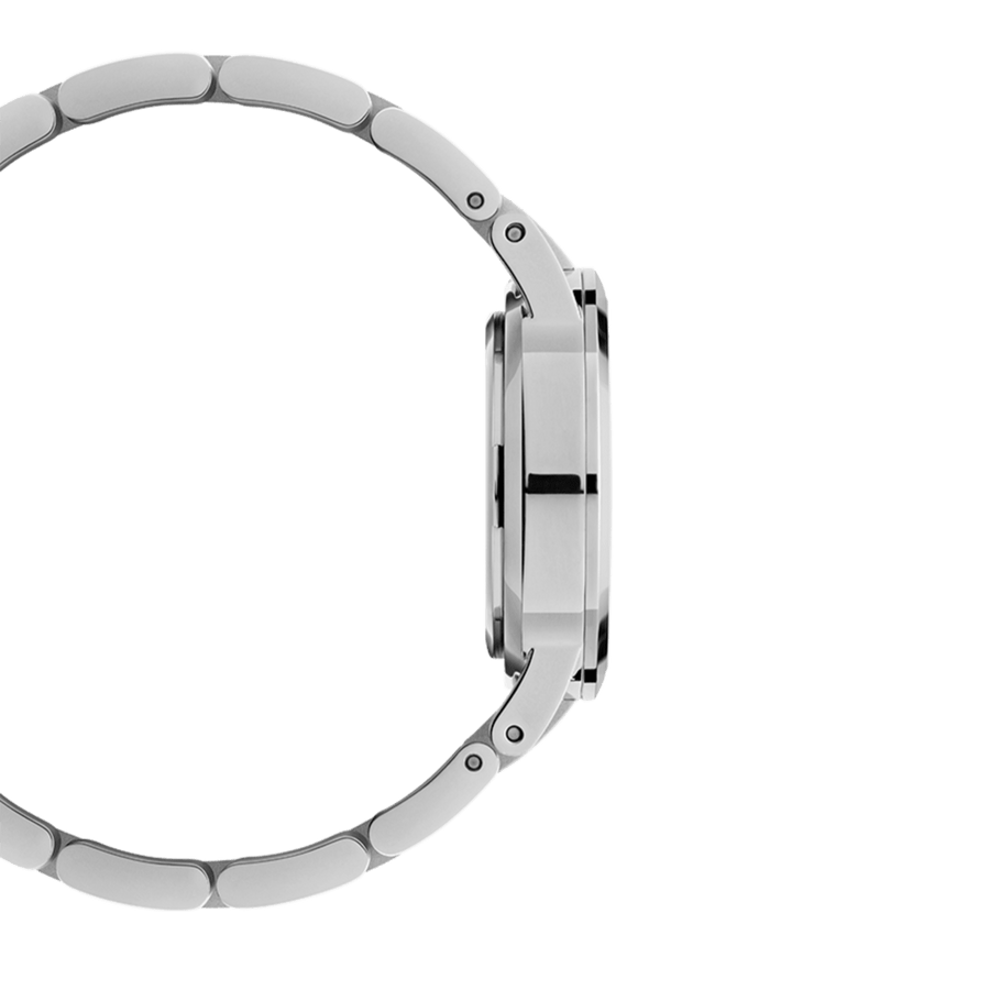 Daniel Wellington Iconic Link Unitone Silver Dial Silver Steel Strap Watch For Women - DW00100402