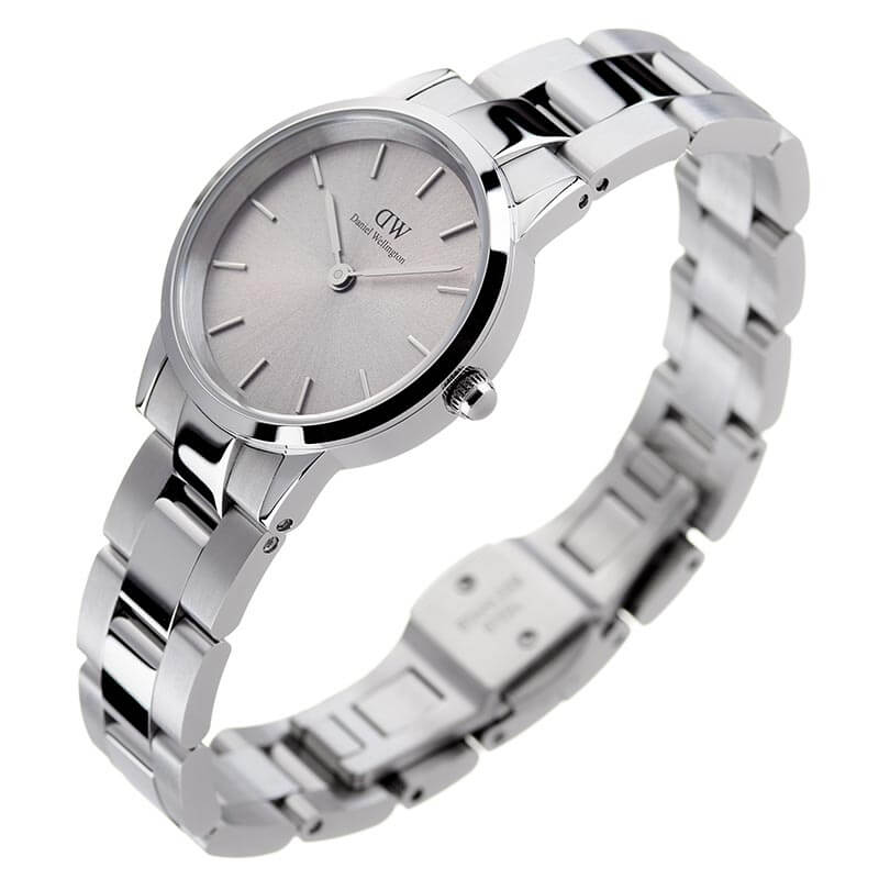 Daniel Wellington Iconic Link Unitone Silver Dial Silver Steel Strap Watch For Women - DW00100402