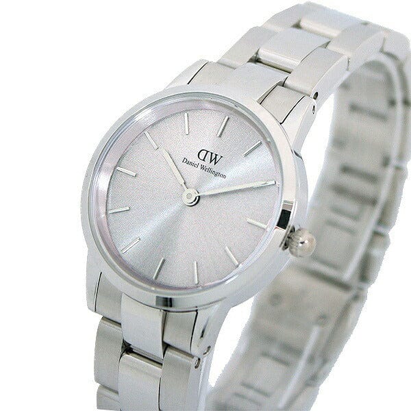 Daniel Wellington Iconic Link Unitone Silver Dial Silver Steel Strap Watch For Women - DW00100402