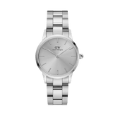 Daniel Wellington Iconic Link Unitone Silver Dial Silver Steel Strap Watch For Women - DW00100402