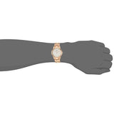Daniel Wellington Iconic Link White Dial Rose Gold Steel Strap Watch for Women - DW00100213