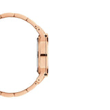 Daniel Wellington Iconic Link White Dial Rose Gold Steel Strap Watch for Women - DW00100213