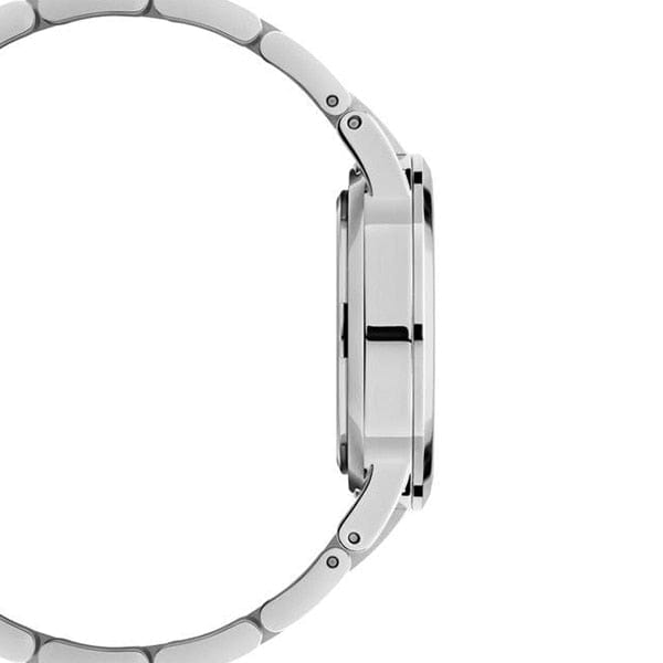 Daniel Wellington Iconic Link White Dial Silver Steel Strap Watch For Women - DW00100205