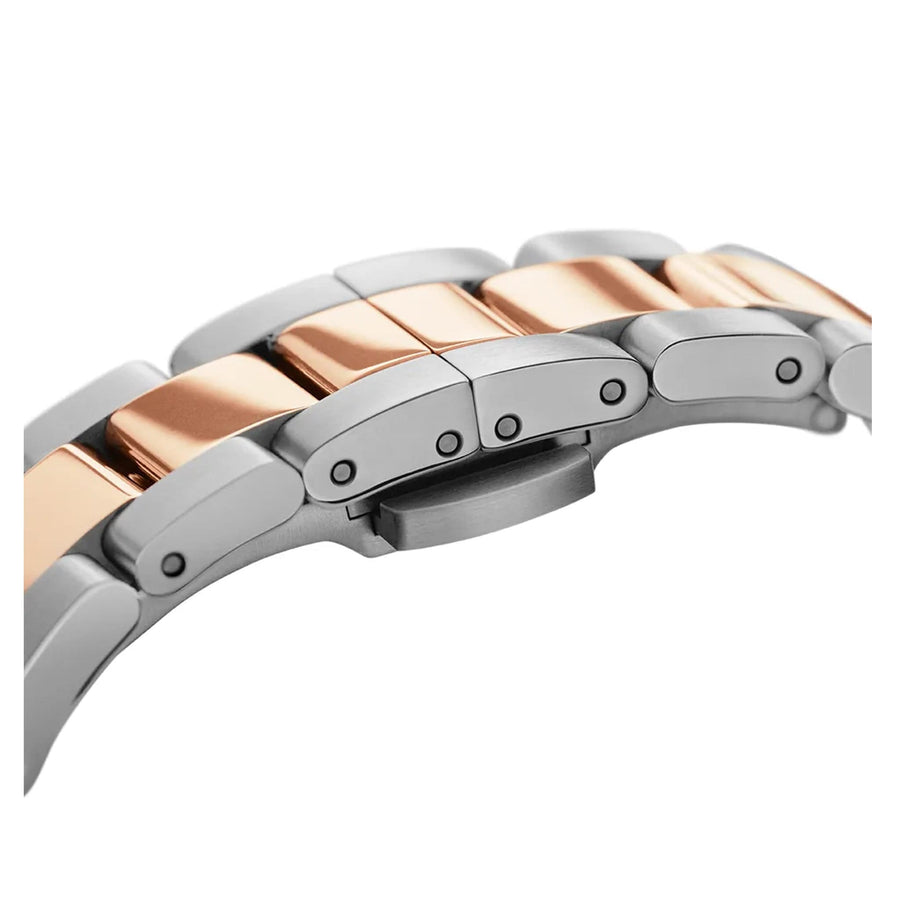 Daniel Wellington Iconic Link White Dial Two Tone Steel Strap Watch For Women - DW00100358