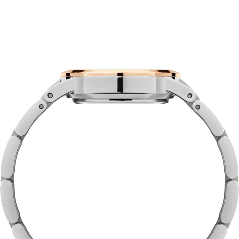 Daniel Wellington Iconic Link White Dial Two Tone Steel Strap Watch For Women - DW00100358